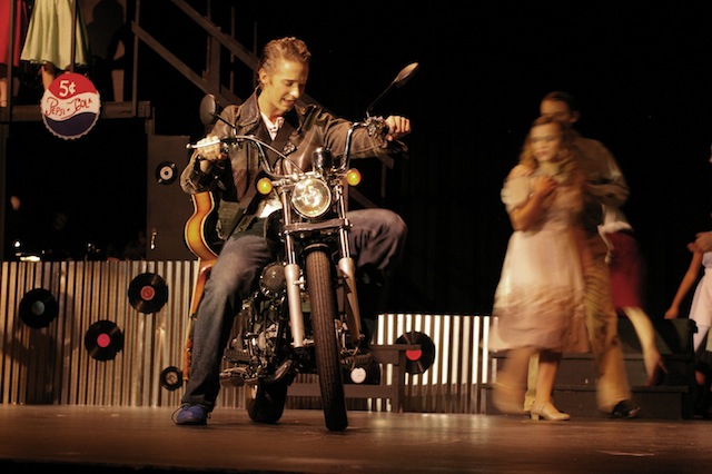 Junior Emmett Bongaarts plays a leading role as a rabble-rouser in the Fall musical All Shook Up