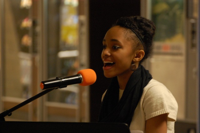 Sophomore Amira Warren sang in a performance on Feb. 7.
