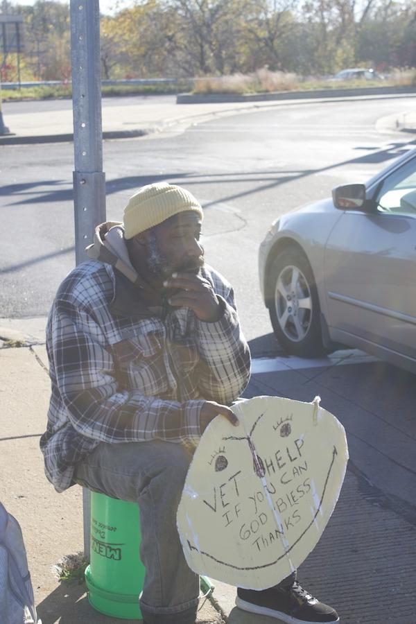 Help Wanted: A homeless man on the streets can be helped by giving money and non-perishable food items to organizations.
