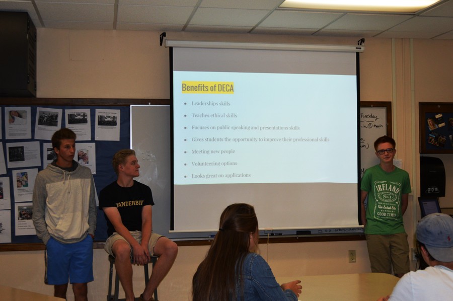 On Sept. 15, DECA officers explained the advantages of joining the club.