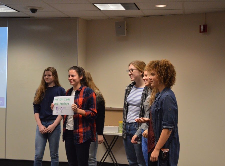 NHS students share a common weird fact about themselves at the Character in Leadership Summit. 