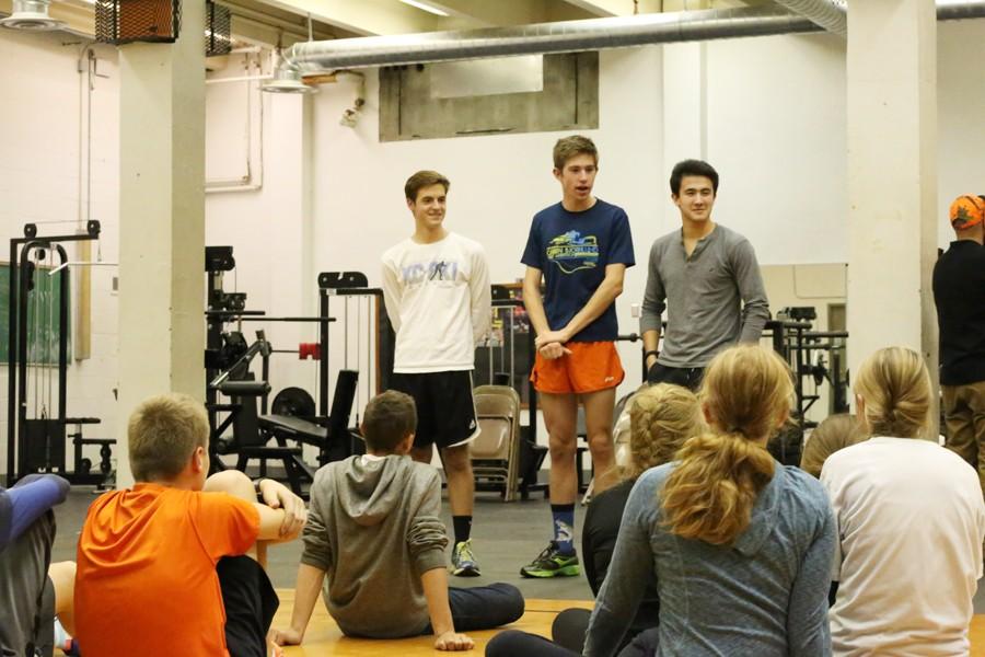Senior Nordic captains Ben Chong, Jackson Eilers and Conrad Phelan introduce themselves to the Nordic team.