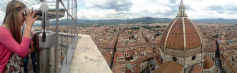 Freshman Emma Yarger overlooks Florence, Italy during a summer 2014 trip. Yarger said she loves to travel everywhere with her family, but especially enjoys New York City.