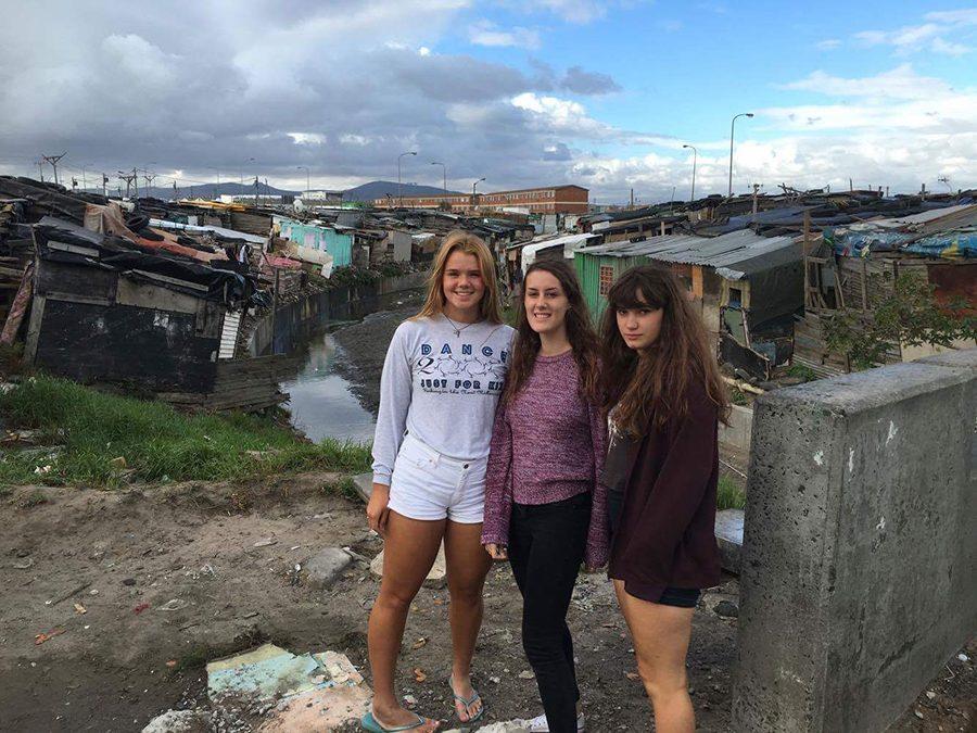 Senior Emily Doss with friends in South Africa. Doss said her travels abroad gave her perspectives as to privilages of United States life in St. Louis Park and the way in which others live elsewhere in the world. 