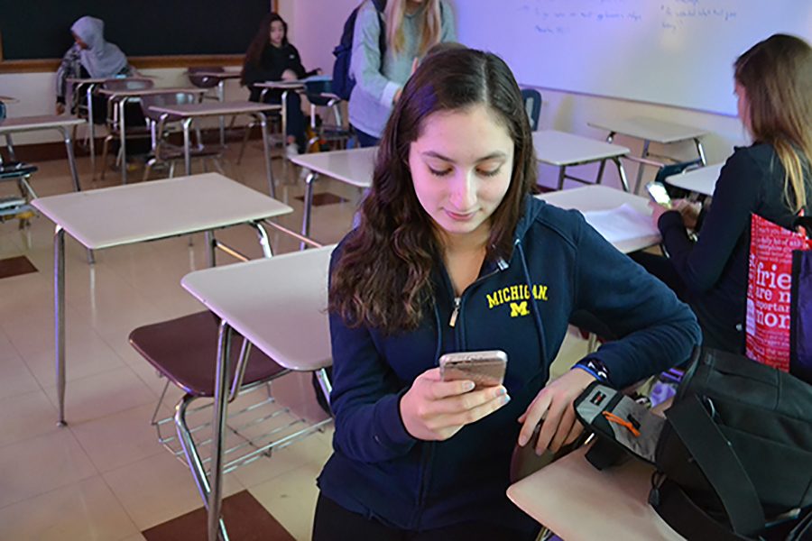 Junior Ilana Meisler connects to Guest Wi-Fi. Many students have responded to slow internet connections and social media blockages blockages with VPNs.  