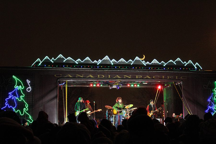 Families gather around the stage to listen to Kelly Prescott and Colin James perform. The cold weather did not stop families in the St. Louis Park community from enjoying the festivities. 