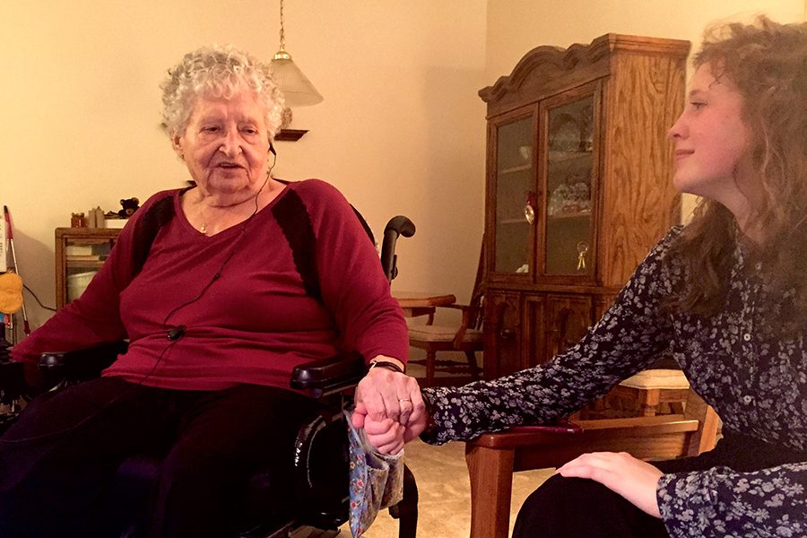 Family ties: Senior Zosha Skinner enjoys time with her late great-grandmother Frances Maki. Zosha took her great- grandmother’s name after her passing to honor her and her Polish heritage.