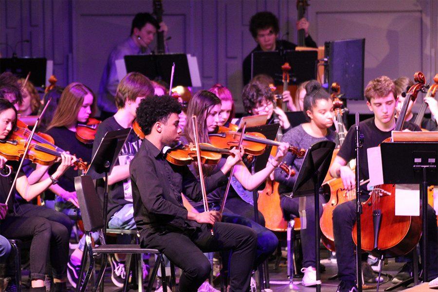 The orchestra rock concert took place on Thursday, February 23rd, to raise money for their spring 2018 trip to Italy. The orchestra played well-known rock music from Metallica, Black Sabbath, Prince, Imagine Dragons, and more. The final concert is at 7 p.m. May 23 in the high school auditorium. 