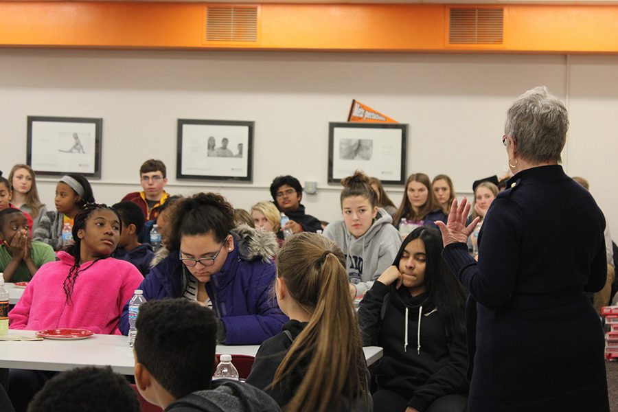 Students listen during the student input forum March 14. Students from grades 5-12 were present.