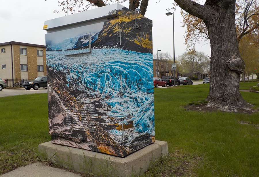 The utility box is found on 28th and Louisiana. Senior Nathaniel Sturzl won the competition.