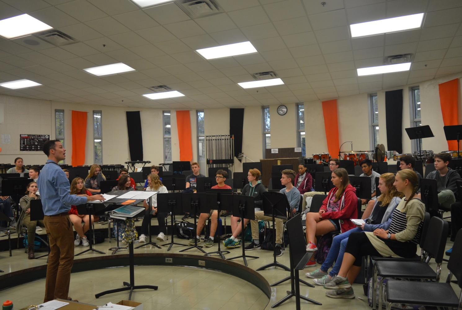 Freshman students in the Park band start to learn and practice on September 18. Band members are excited to use their musical talents on their spring trip to Hawaii
