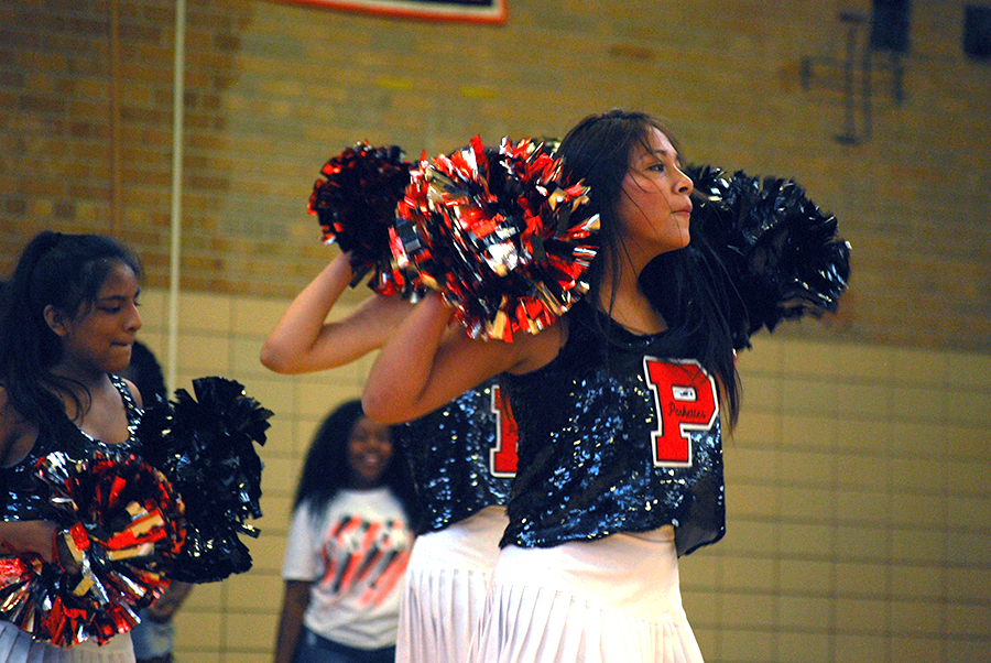 The Parkettes make their return with a dance during the pep fest.