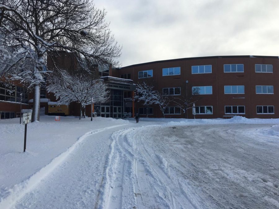 Saint Louis Park High School open on Jan. 23 after Minneapolis snow emergency.