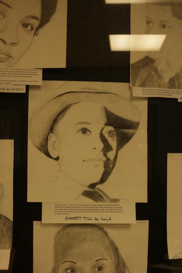 Freshman Gary Hitt said he chose to draw Emmett Till because he goes unknown in the classrooms despite his role in history. 

“I feel like he is a big part of African American history. His death essentially started the Civil Rights Movement and that’s not something we would learn about in school,” Hitt said. 
