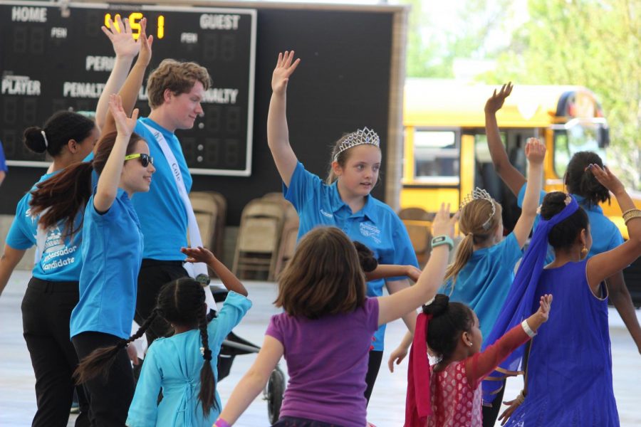 Several Park Ambassadors help lead a dance at the Saint Louis Park Annual Ice Cream Social on May 13 at the ROC.
