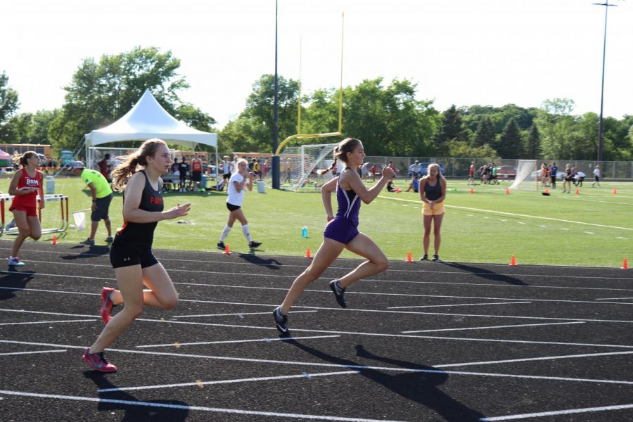 Junior Anna Jennissen placed second in the 400 meter dash at sections Thursday May 31. 