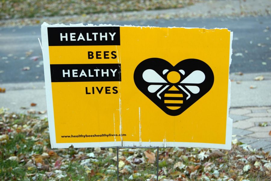 As a bee keeping family, the Franklins posted a sign in their front yard expressing their support of bees.