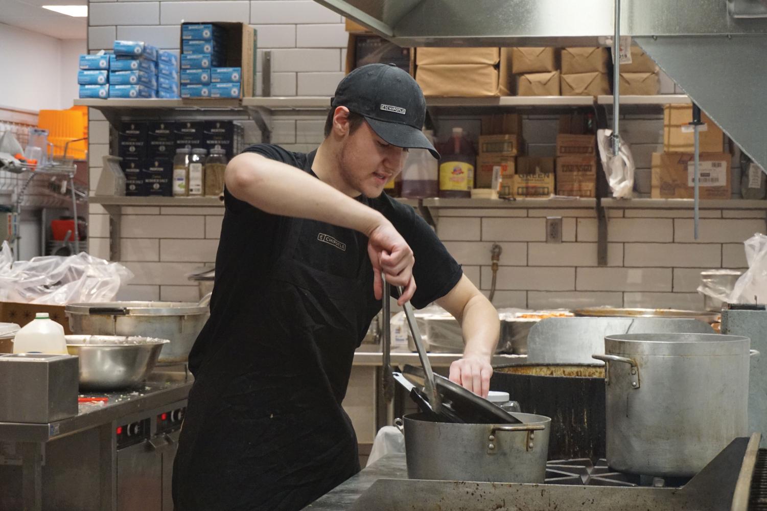 Junior Works As Chipotle Kitchen Manager The Echo   CHIPOTLE MAN 1 