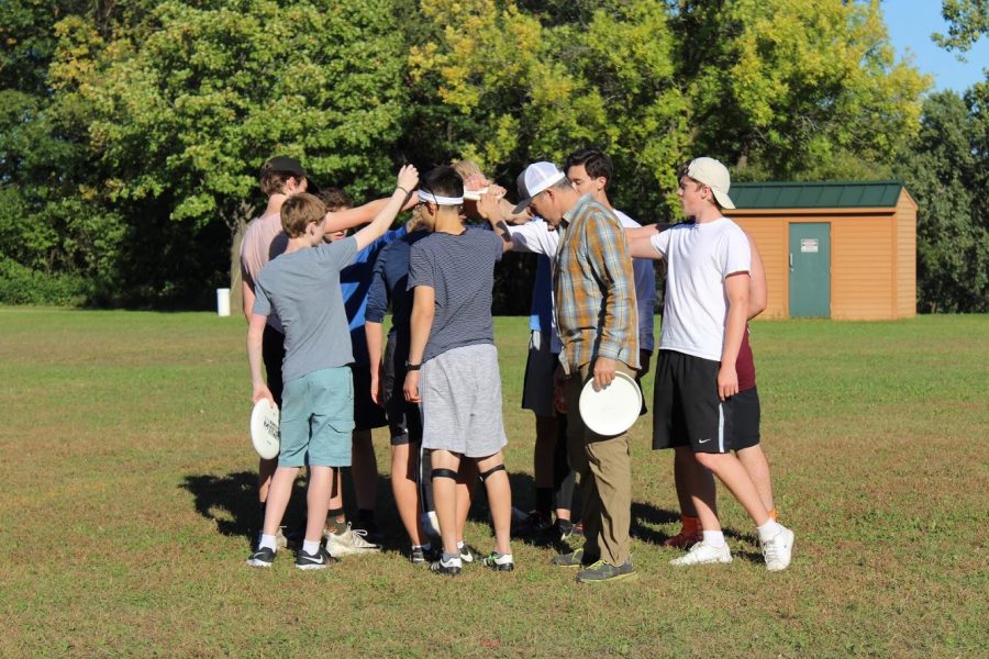 Boys Crush ultimate team huddles after practice during the fall season in preparation for the upcoming season. They will compete in the Wind Chill Invite at 6:15 p.m. Feb. 2 at Champions Hall in Eden Prairie.