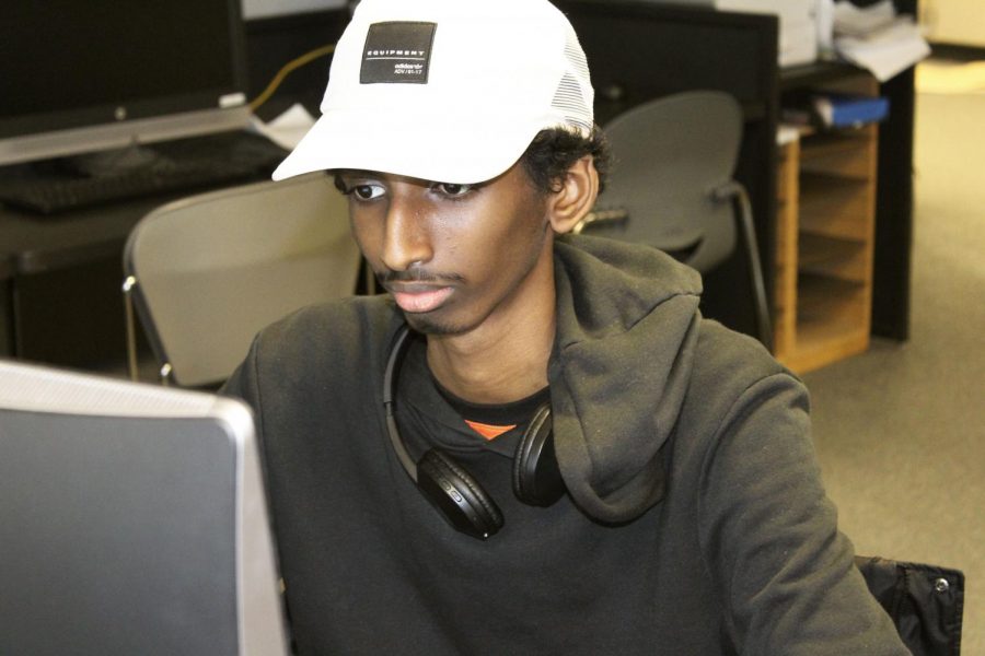 Sophomore Hamsa Osman posts on one of the social media platforms of his business, Sports-Check it out. He created the social media aspect of marketing for Sports-Check it out.