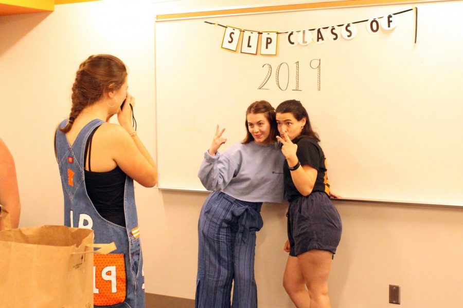 Seniors have a goodbye party for the last day of school. There was food, and fun activities for them to do.