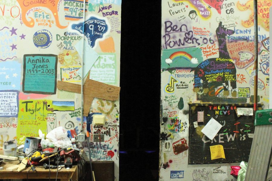 Behind the Auditorium, a room full of student art is kept from Park alumni. The room was used by the crew to prepare for the show Nov. 22. Whether the art will remain intact after renovations is still in question. 