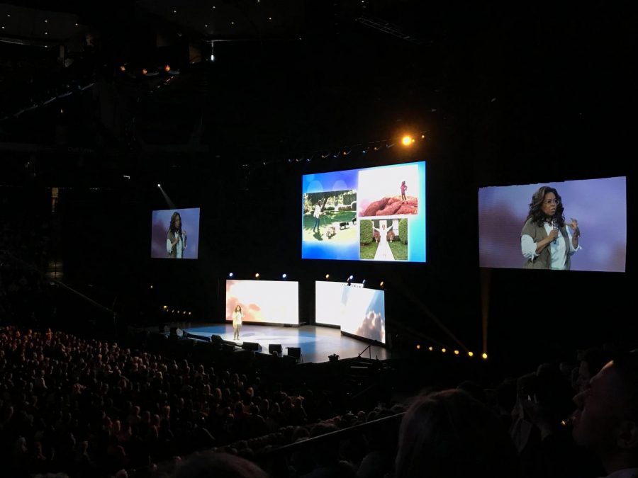 Oprah speaks to a crowd of about 15,000 people at the Xcel Energy Center. The Oprahs 2020 vision: Your Life in Focus tour hit Minneapolis on its second stop Jan. 18.