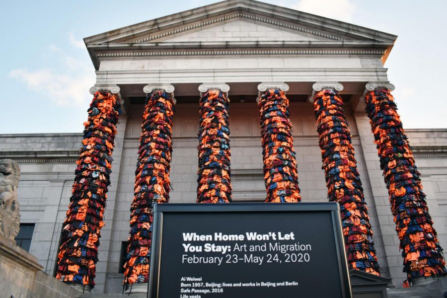 The art installation Safe Passage made by the artist Ai Weiwei was created to increase awareness to human rights issues. The exhibit showcases over 40 pieces of work created by 21 different artists.
