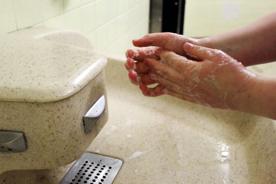 Photo illustration by Kaia Myers. In order to stop the spread of COVID-19, officials recommend washing hands for 20 seconds and practicing social distancing, according to the CDC. In an effort to help students eligible for free and reduced lunch, St. Louis Park Public Schools has implemented a free meal program. 