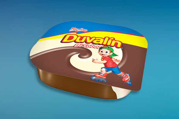 Fair use from Barcel-USA. The Duvalin has a cream-like flavor combos such as chocolate, vanilla and strawberry that are filled inside a plastic dish paired with a mini spoon.