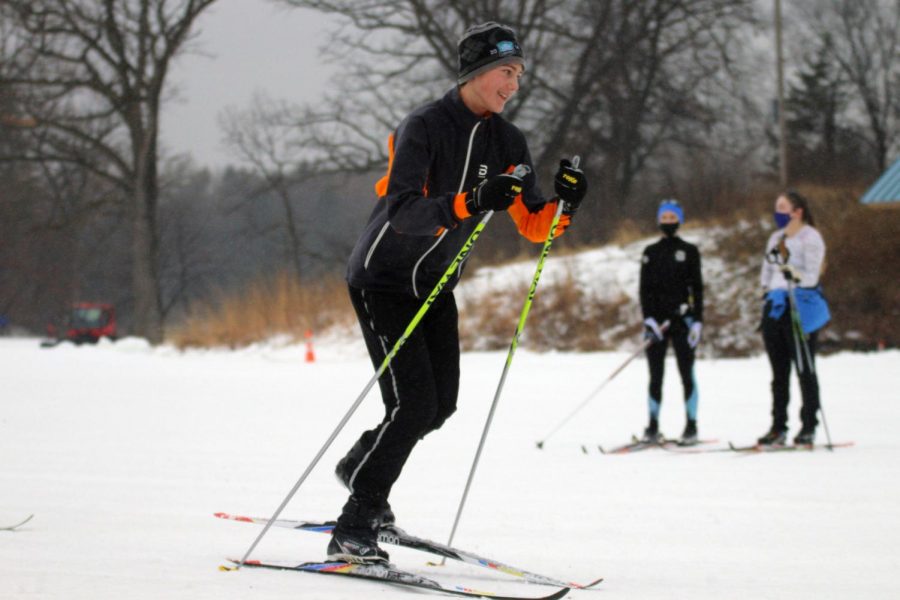 A community member skiis at Theodore Wirth Park Dec. 23. Skiing is a great way to stay active while fitness centers are closed. 