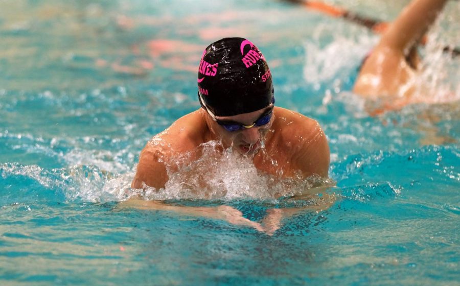 Senior Connor Coleman practices his breast stroke Jan. 13. Park beat Bloomington Kennedy 74 to 19 in its Jan. 14 meet.
