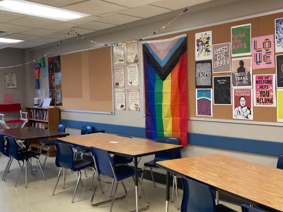 Pride flags displayed around C367 Oct. 28. GSA takes place 3:30 — 4:15 p.m. Wednesdays after school.