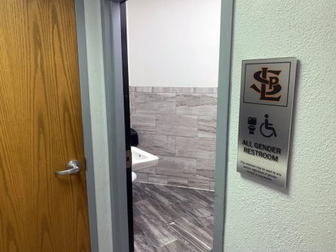 One of the six all-gender restrooms is located in the A3 hallway. All-gender restrooms are valuable for students who feel uncomfortable in gendered restrooms, according
 to senior Kris Moe.