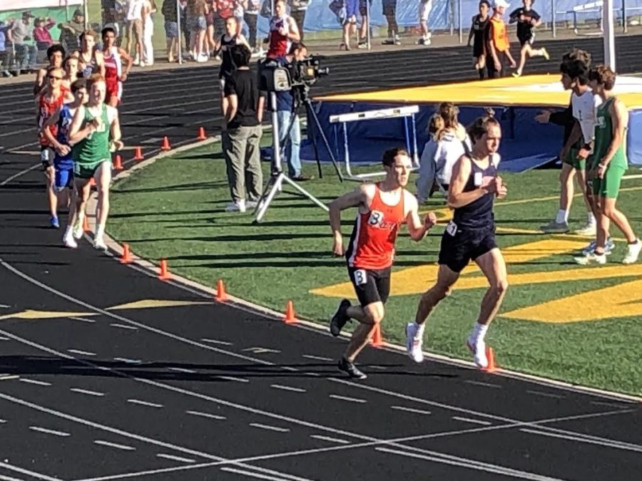 Senior Henry Nelson runs in the boys 1600-meter race. Park beat a 43-year school record for the boys 4x100-meter relay. 