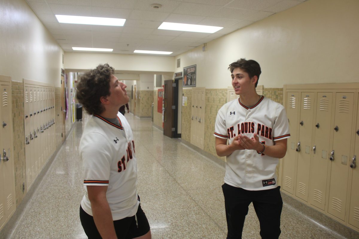 Baseball players Alex Hokenson and Griffin Krone discuss their upcoming game May 28. Their next game is May 30.