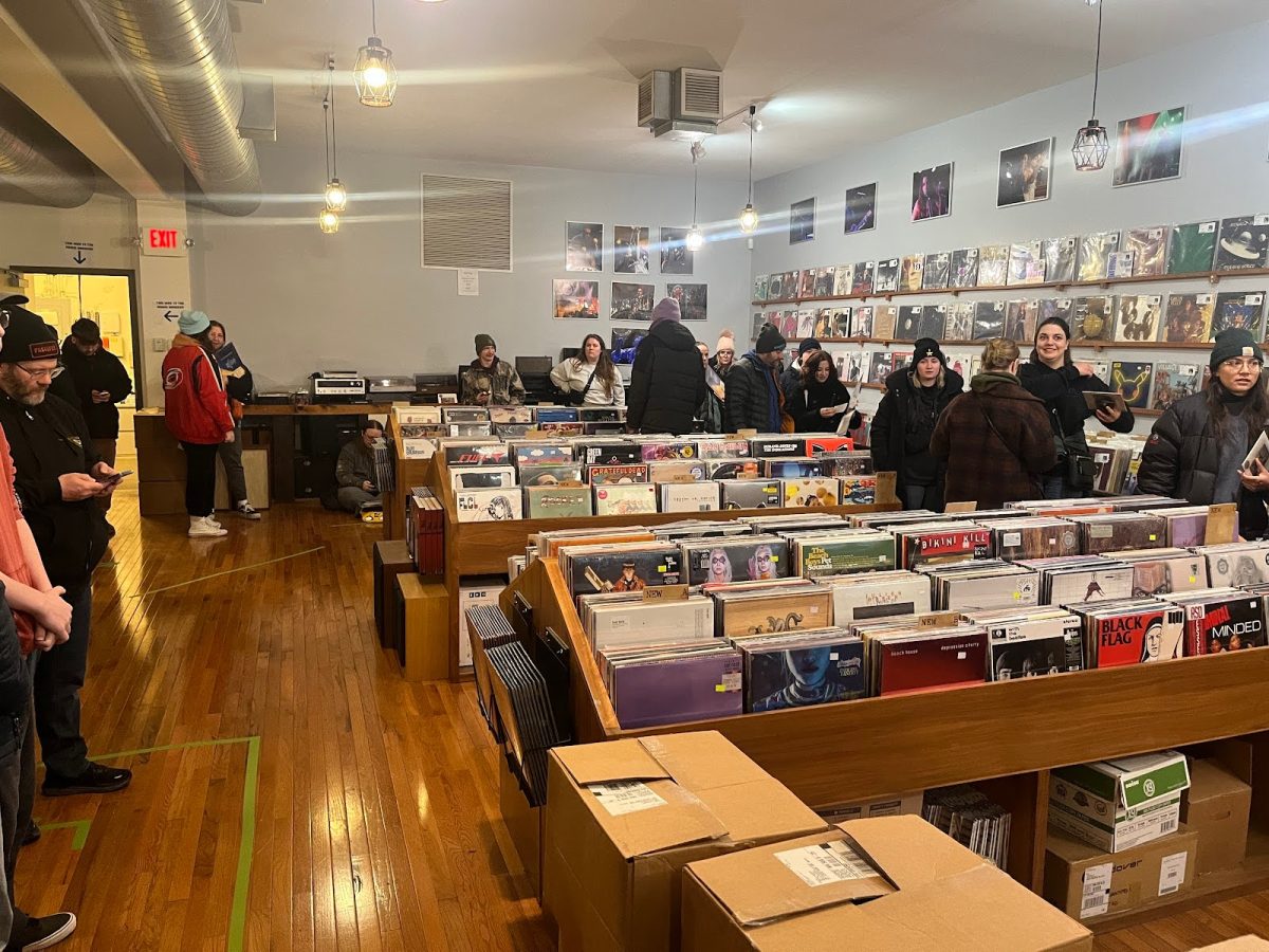 SolSta records is packed for record store day April 20.  Record store day is a day where artists drop special releases and people dedicate their day to buying records.