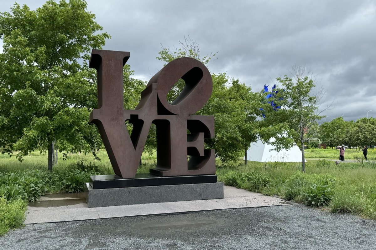 Walker Art Center LOVE statue in the sculpture garden May 24. The pottery classes got to walk around the garden and see this sculpture.