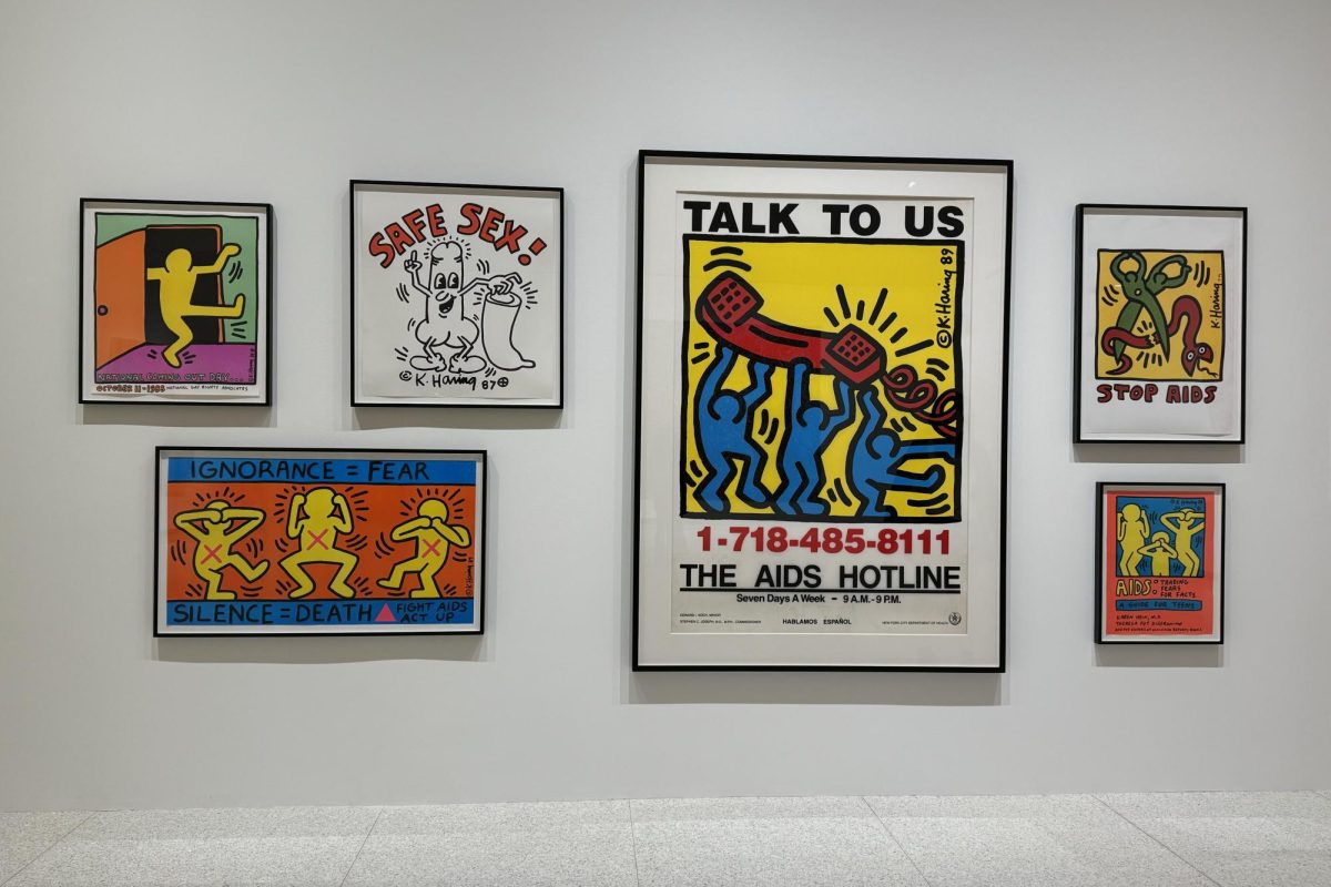 Collection by Keith Haring that promotes safe sex. These pieces were created during the AIDS epidemic.
