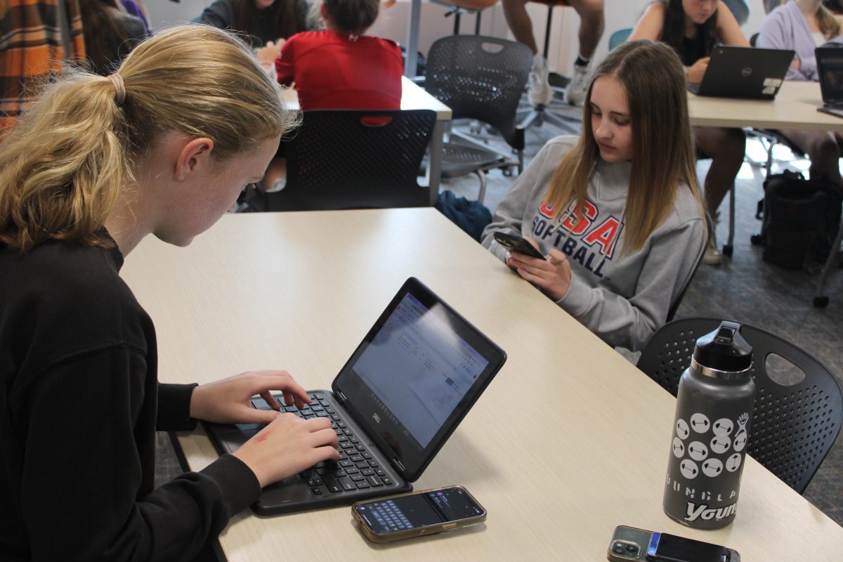 Junior Eleanor Cruz registers for Youth in Government Sept. 18. Youth In Government holds meetings every Wednesday in room C361.