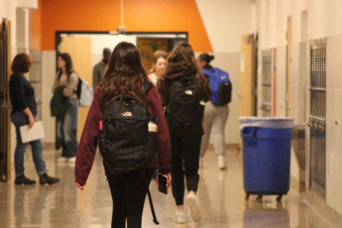 Park students rush to class in fear of a sudden increase in hallway resets on Dec. 4. Many students feel that the hallway resets are unfair and makes completing tasks between classes harder.