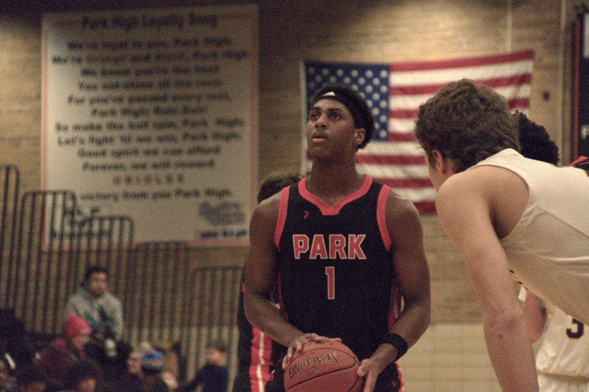 Senior Micah Curtis takes a free throw Jan. 26. Park lost on a last-second buzzer beater to Chaska.