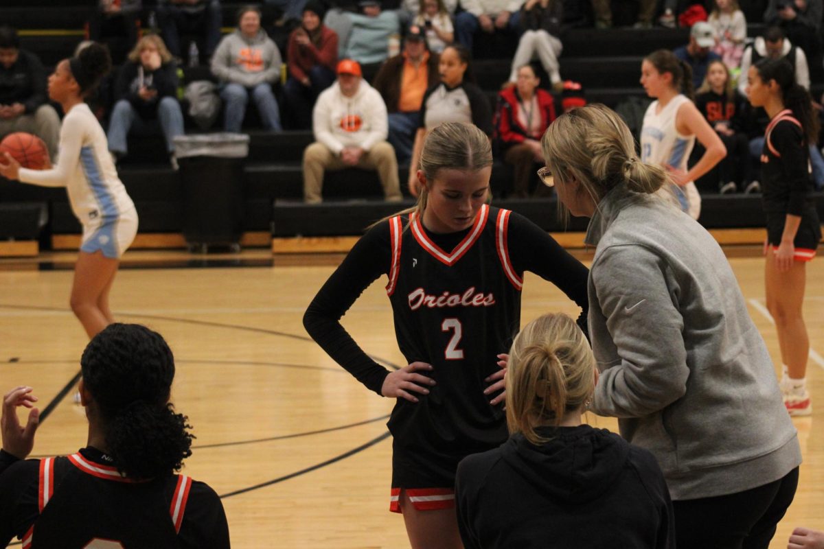 Senior Gabby Fadden comes off the court Jan. 7. Fadden played a crucial role in Park's win against the Jaguars.