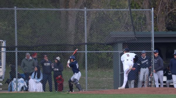 Senior Mason Helfmann pitches against Chanhassen April 30. Park won in a landslide 9-1 victory against the Storm.