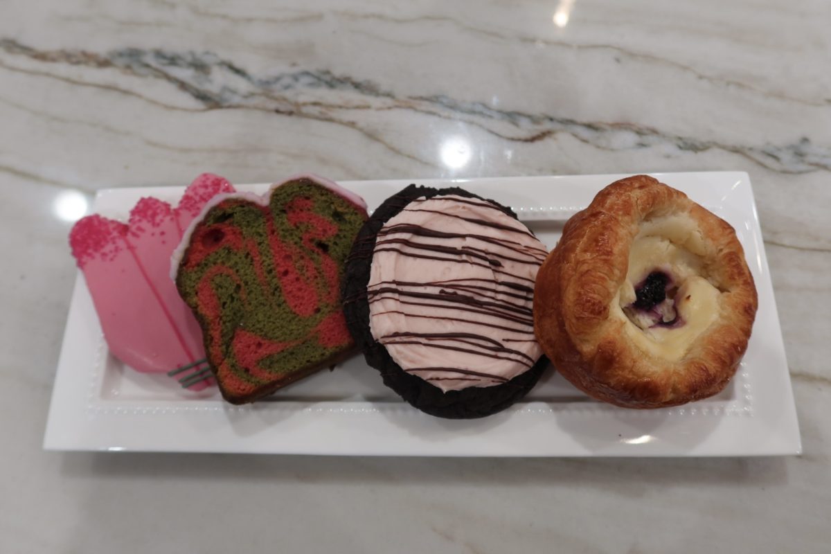 All four springtime treats laid out on a plate May 5. The springtime treats are perfect for preparing for the summer with refreshing flavors and fun colors.